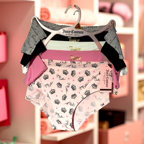 Juicy Couture Other - Juicy Couture Los Angeles NWT Size XL 5 Pack Assorted Hipster Panty Set (I007)